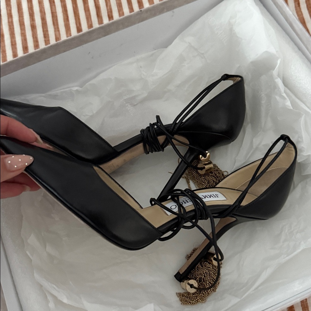 Jimmy Choo Light Gray Box with Gold Logo